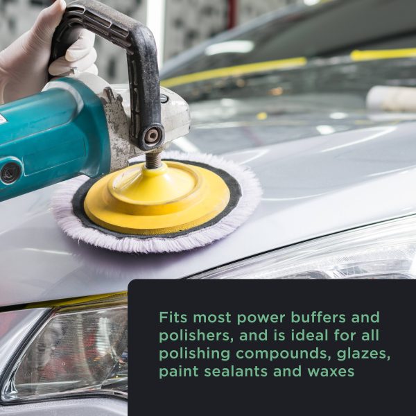 6  Natural 100% Wool 1  Pile Grip Buffing & Polishing Pad (Pack of 2) on Sale - Image 4