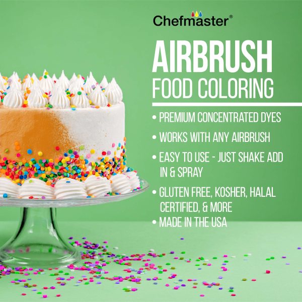Chefmaster 12-Color 19ml Airbrush Cake Color Kit For Discount - Image 3