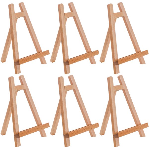 10.5  Small Tabletop Display Stand A-Frame Artist Easel, 6 Pack - Beechwood Tripod, Portable Kids Student School Painting Party Table Desktop Easel Online Hot Sale