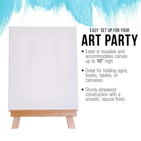 10.5  Small Tabletop Display Stand A-Frame Artist Easel, 6 Pack - Beechwood Tripod, Portable Kids Student School Painting Party Table Desktop Easel Online Hot Sale - Image 4
